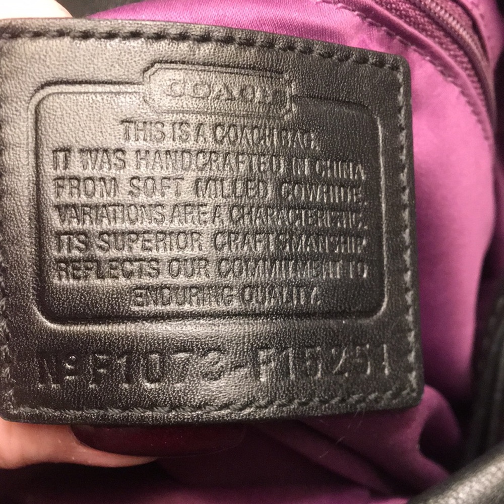 Coach Black Leather Handbag - Picture 9 of 12